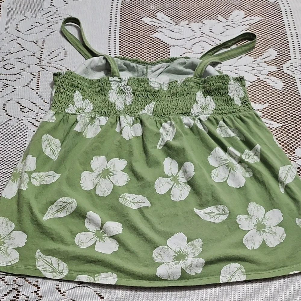 Maurices Olive Green Smocked Babydoll Top - Picture 9 of 9